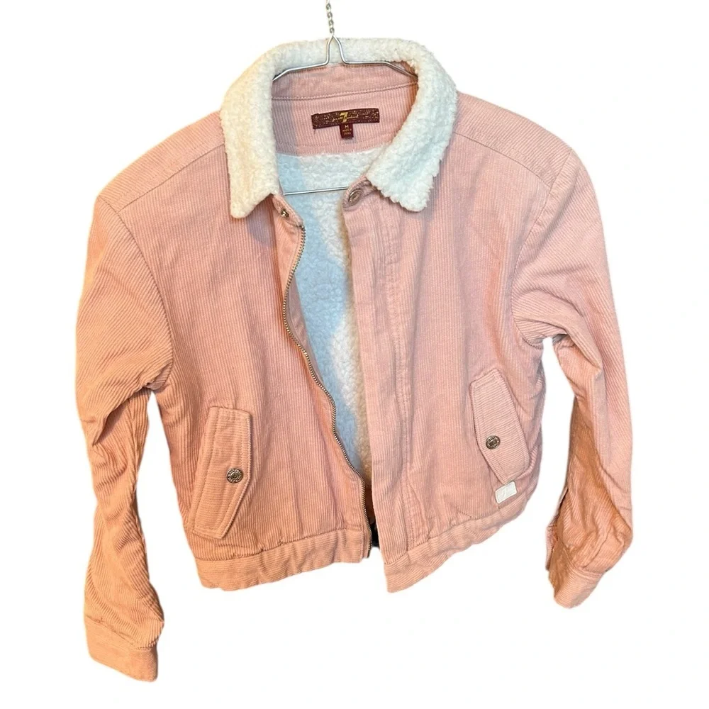 7 for All Mankind Corduroy Jacket Pink Medium
